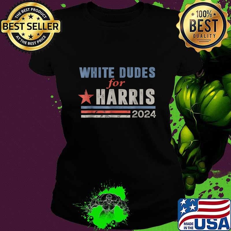 White dudes for harris 2024 red stars election T-Shirt