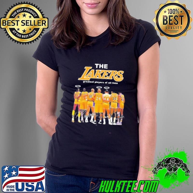 os Angeles Lakers The Lakers Greatest Players Of All Time Signatures Ladies Tee