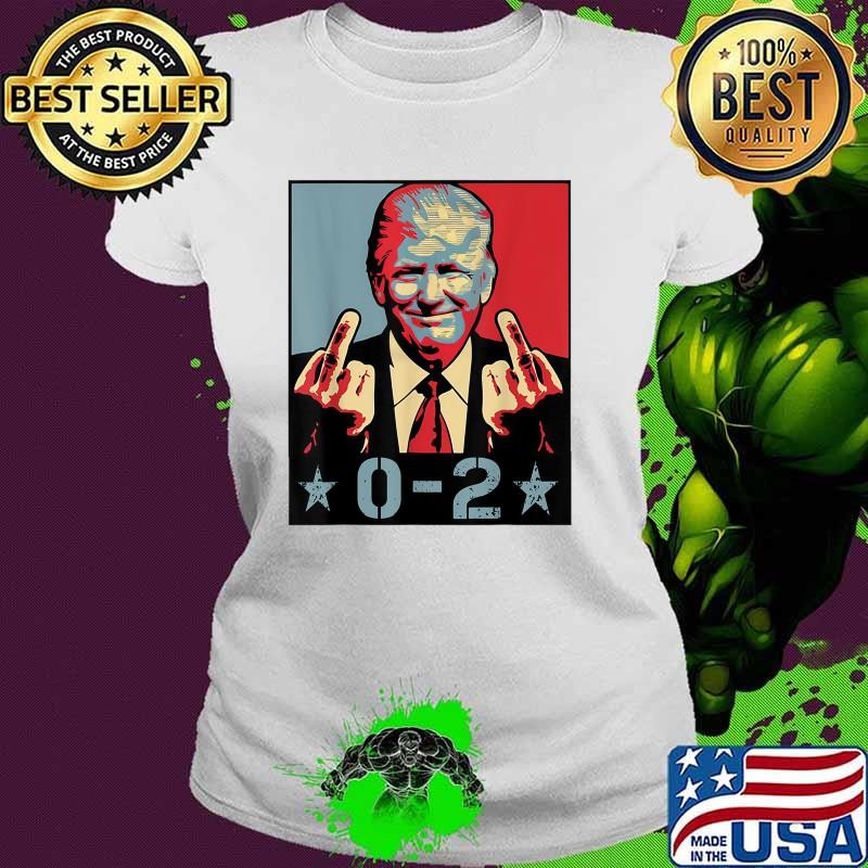 0 2 Joe Biden President Middle Finger Election Trump 2024 Ladies tee