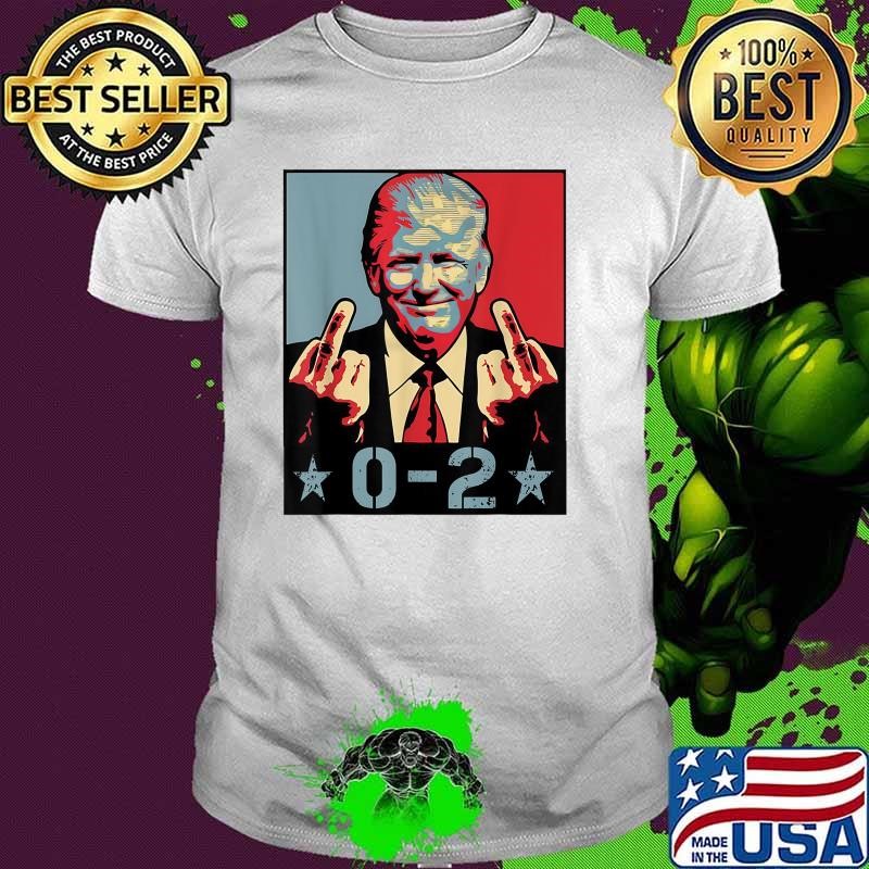 0 2 Joe Biden President Middle Finger Election Trump 2024 T-Shirt