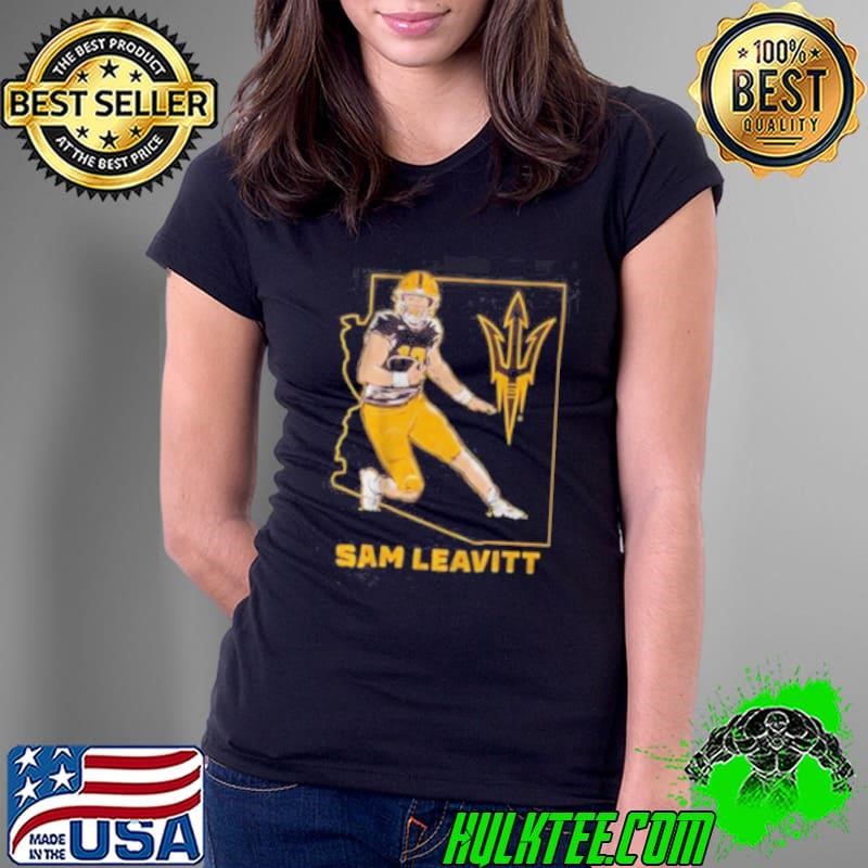 ASU Football Sam Leavitt State Star Arizona State Sun Devils Ladies Tee ASU Football Sam Leavitt State Star Arizona State Sun Devils Ladies Tee
