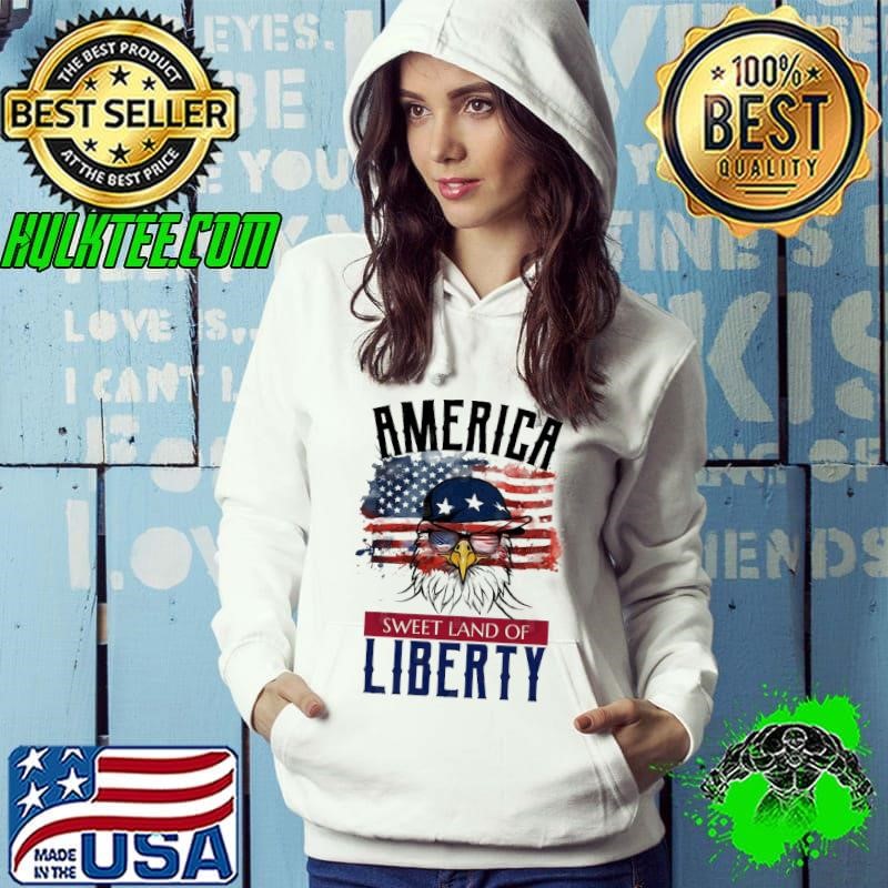 America Sweet Land of Liberty Eagle American Flag Eagle T-Shirt