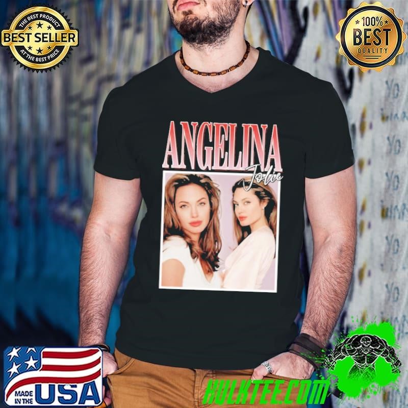 Angelina Jolie American actress filmmaker humanitarian Retro Guys V Neck