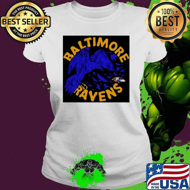 Baltimore Ravens Powerful Ravens Mascot Ladies tee
