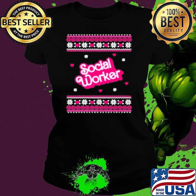 Barbie Social Worker Christmas 2024 Ladies tee