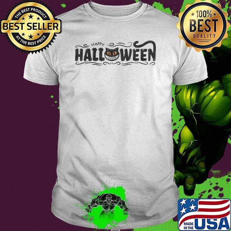 Black Cat Pumpkin Face shirt