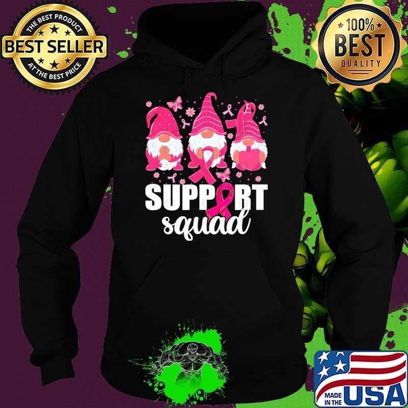 Breast Cancer Awareness Gnomes Support Squad T-Shirt