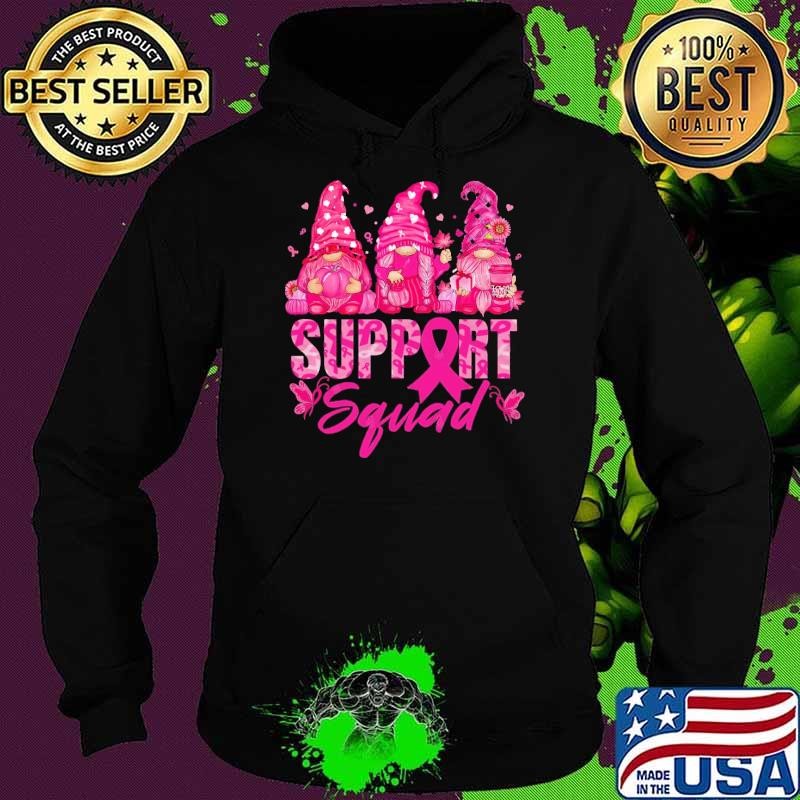 Breast Cancer Awareness Gnomes Support Squad Sunflower T-Shirt
