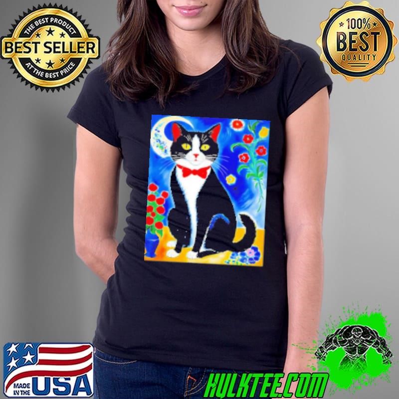 Cat Tuxedo Dream art graphic Ladies Tee Cat Tuxedo Dream art graphic Ladies Tee