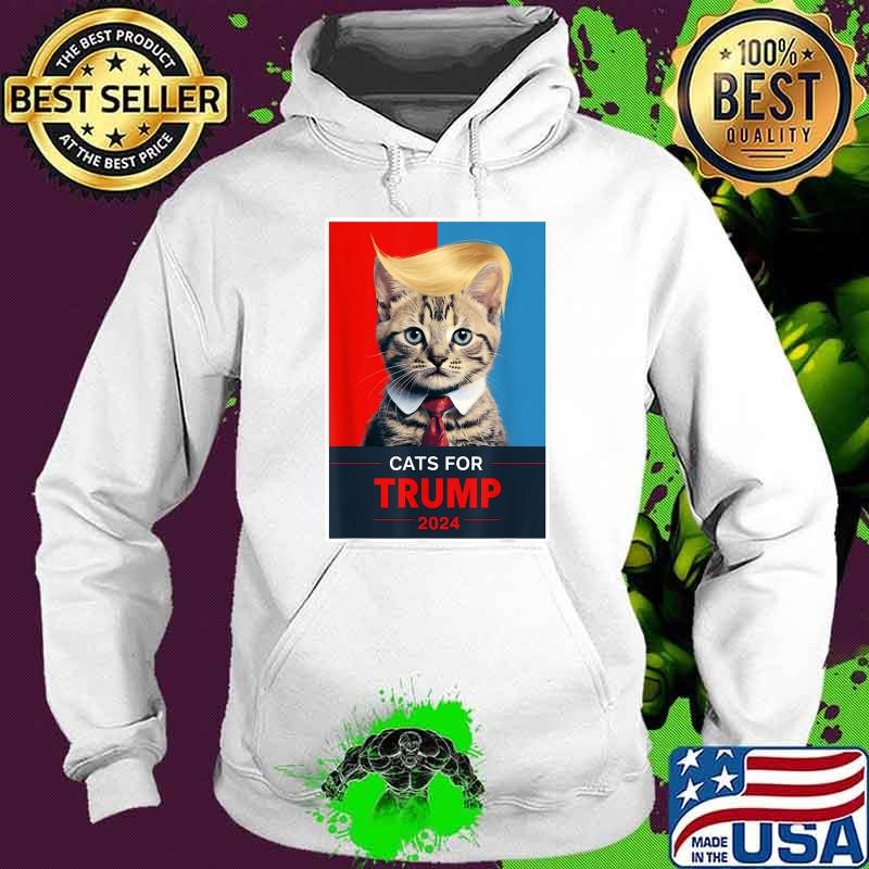 Cats For Trump 2024 Election Hair Trump President Hoodie