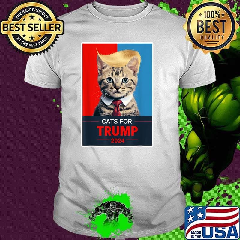 Cats For Trump 2024 Election Hair Trump President Unisex