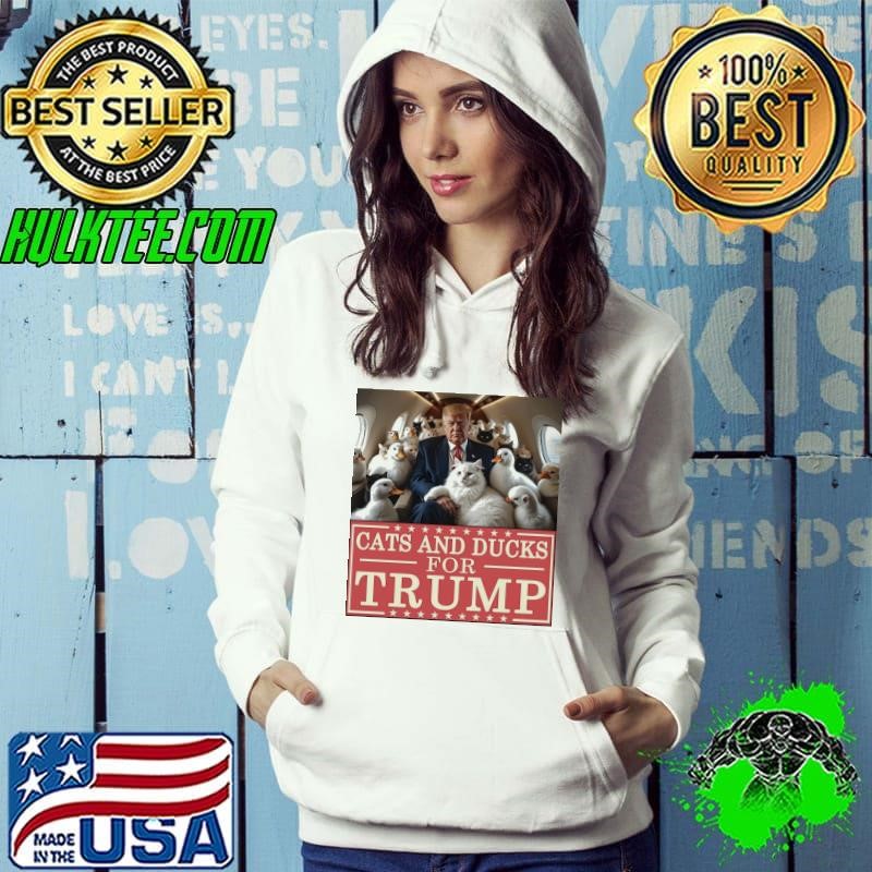 Cats and Ducks for Trump 2024 Stars Kittens and Ducks for Trump Hoodie