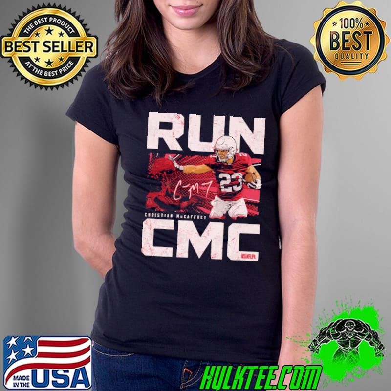Christian Mccaffrey San Francisco Stiff Arm American professional football running back Ladies Tee