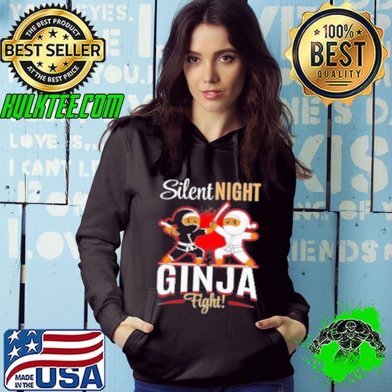 Christmas Gingerbread Silent Night Ginja Fight Cartoon Hoodie