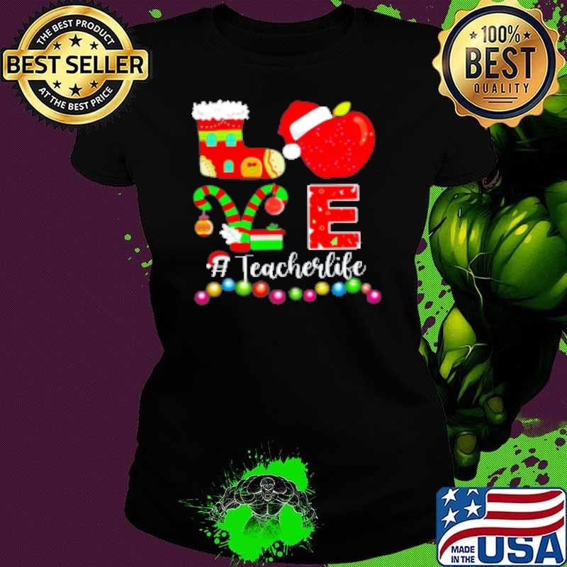 Christmas Love Teacherlife Ladies tee