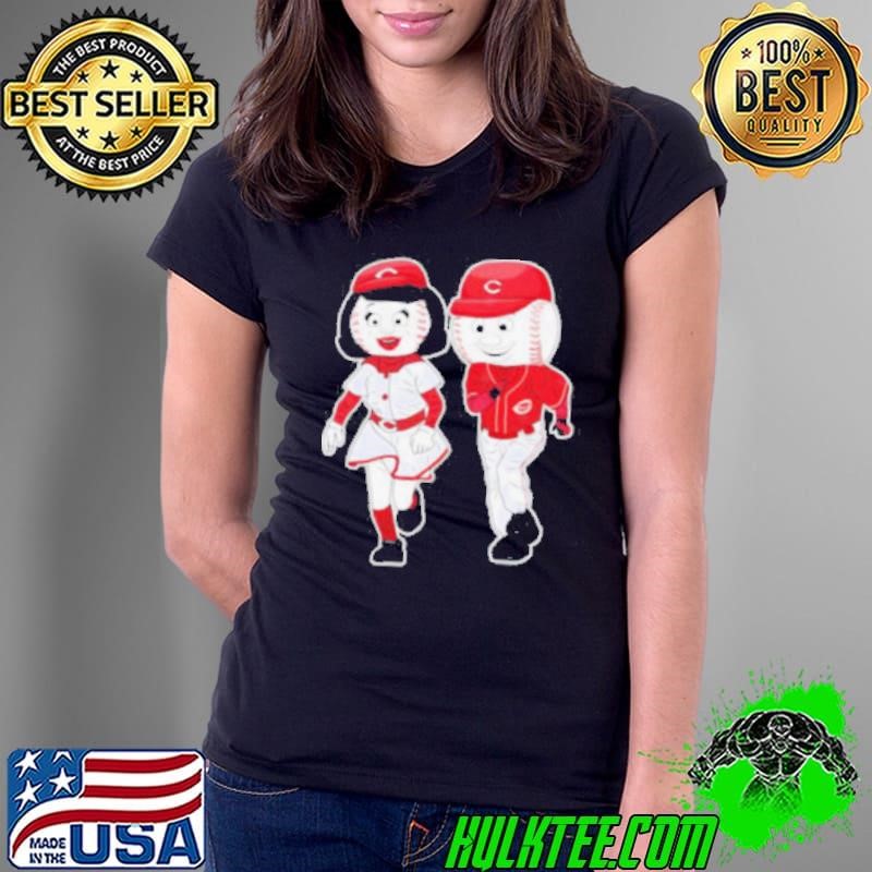 Cincinnati Reds Rosie red mascot couple Ladies Tee