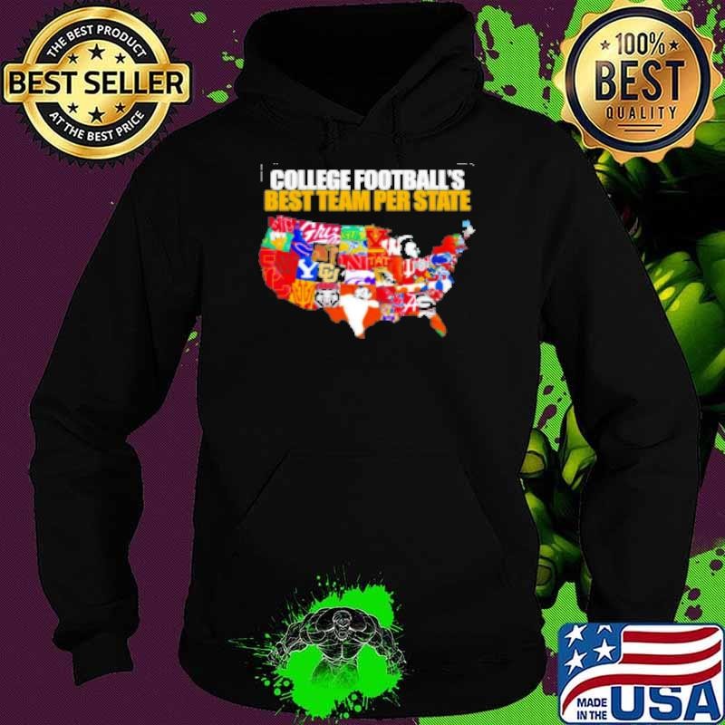College Football'S Best Team Per State Map Logo Hoodie