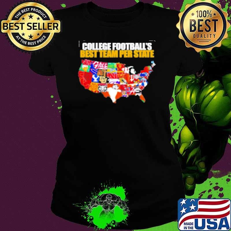 College Football'S Best Team Per State Map Logo Ladies tee