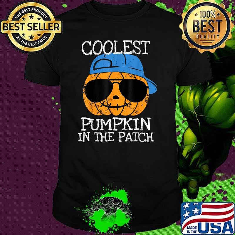 Coolest Pumpkin In The Patch Halloween Sunglasses Black T-Shirt