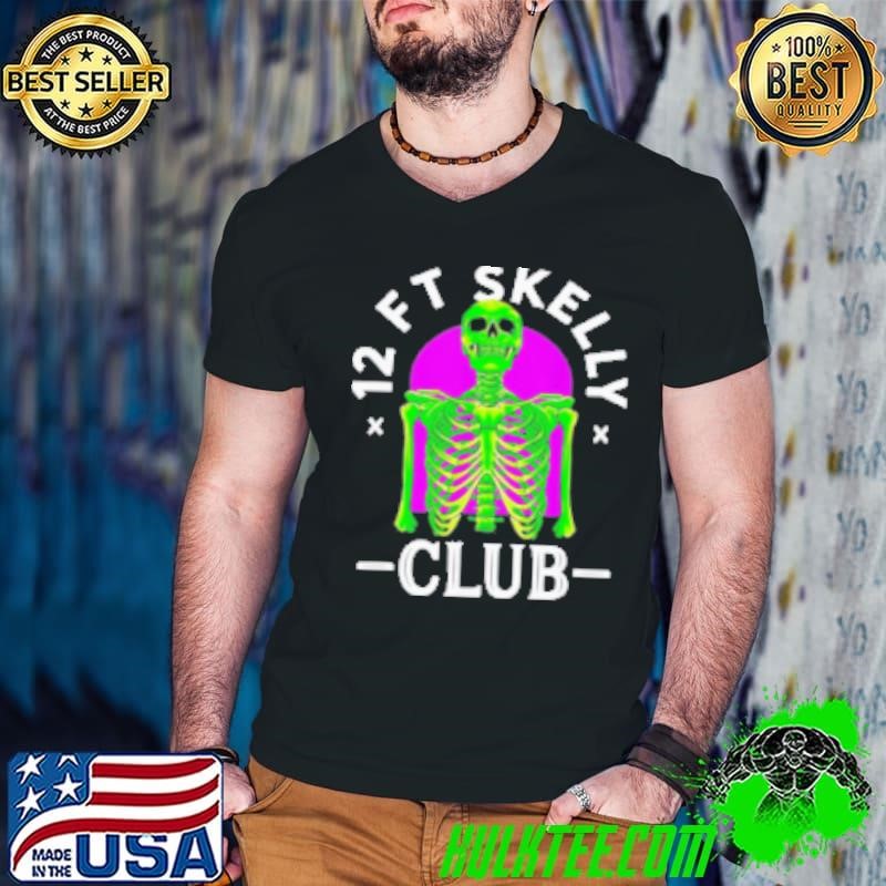 Costume 12 FT Skelly Club Lazy Halloween Shirt