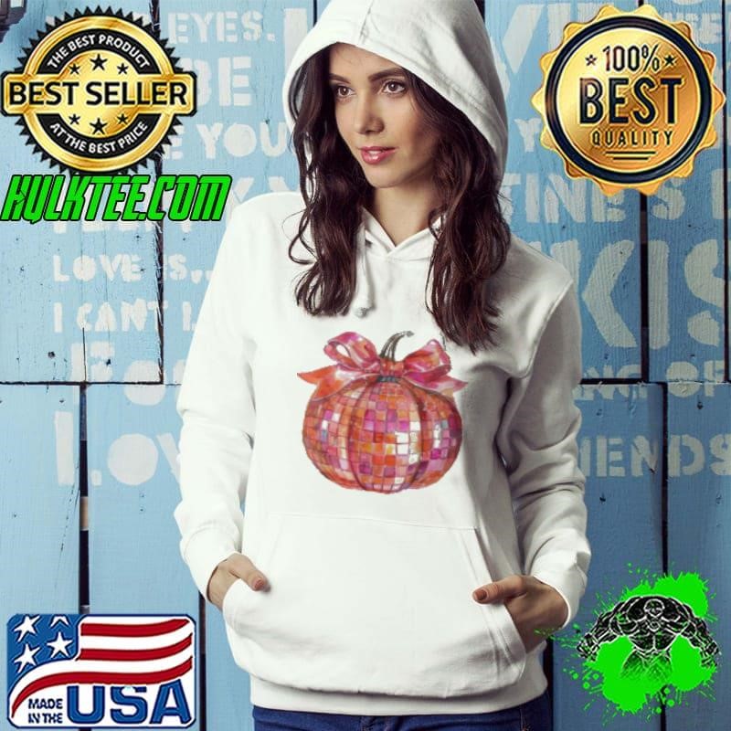 Cute Coquette Bow Disco Pumpkin Fall Autumn Halloween Shirt