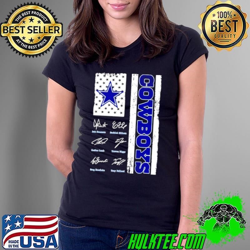 Dallas Cowboys name flag signatures shirt