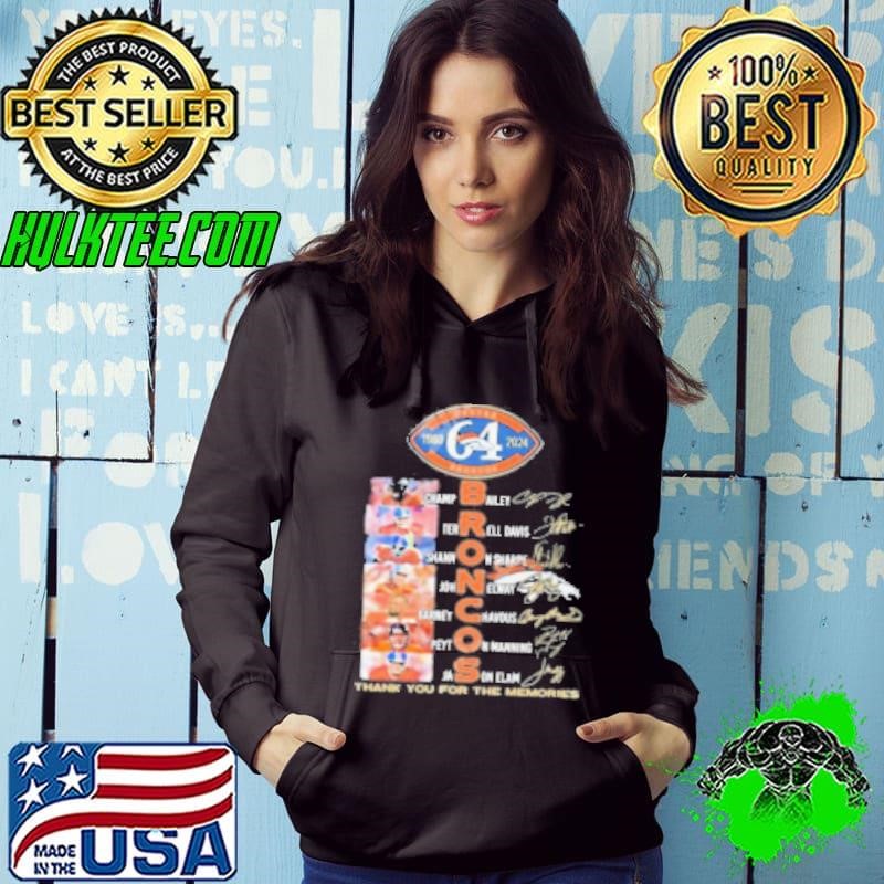Denver Broncos 64 Years Of 1960 2024 Thank You For The Memories Signatures Hoodie