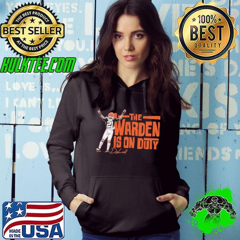 Denzel Ward The Warden's On Duty football cornerback T-Shirt