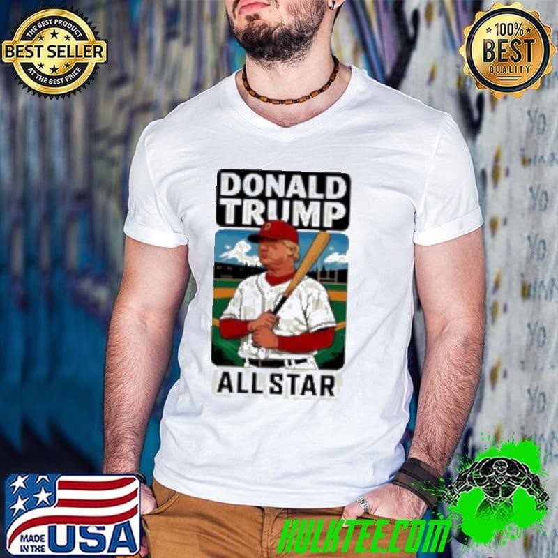 Donald Trump Allstar Baseball Card Guys V Neck
