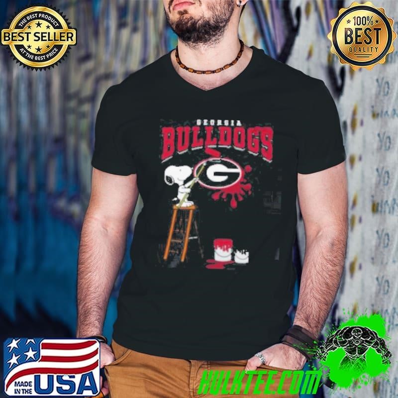 Georgia Bulldogs Snoopy Painting Shirt