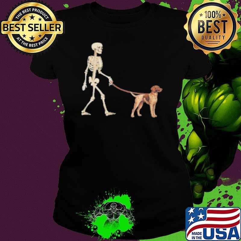 German Shorthaired Pointer Skeleton Walking Halloween Shirt