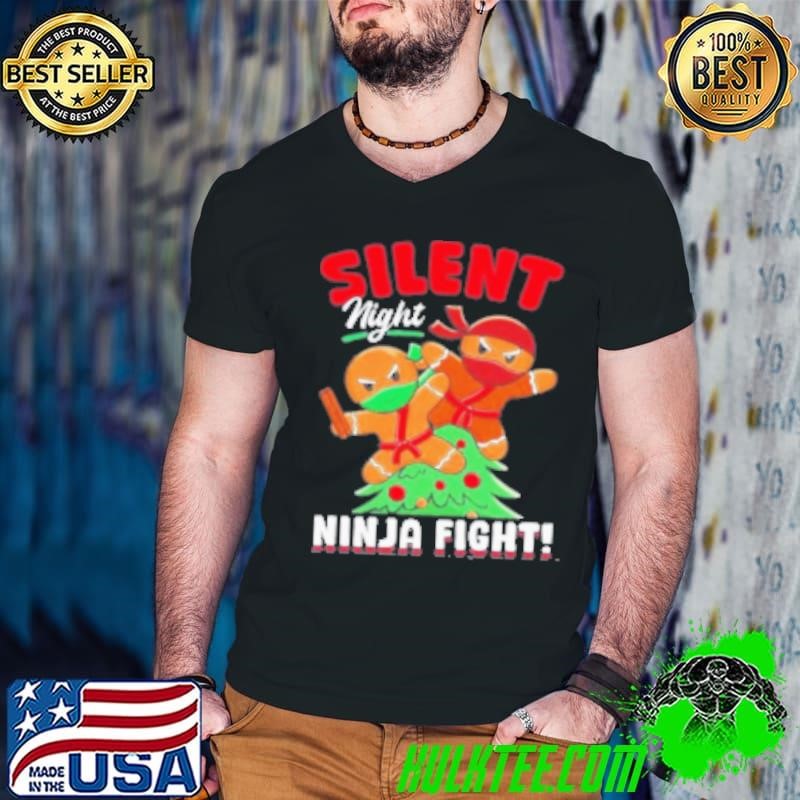 Gingerbread Silent Night Ninja Fight Christmas Shirt