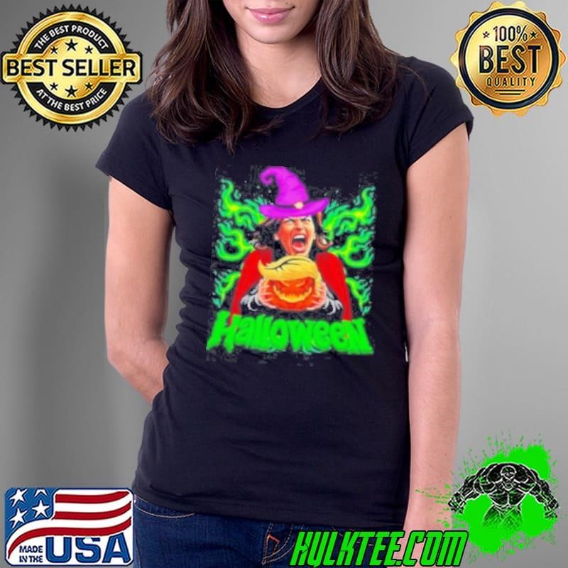 Halloween 2024 Usa Kamala Halloween For President Pumpkin Donald Trump Ladies Tee
