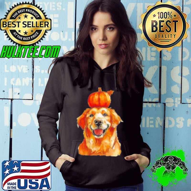 Halloween Golden Retriever Dog , Funny Halloween Golden Retriever Hoodie