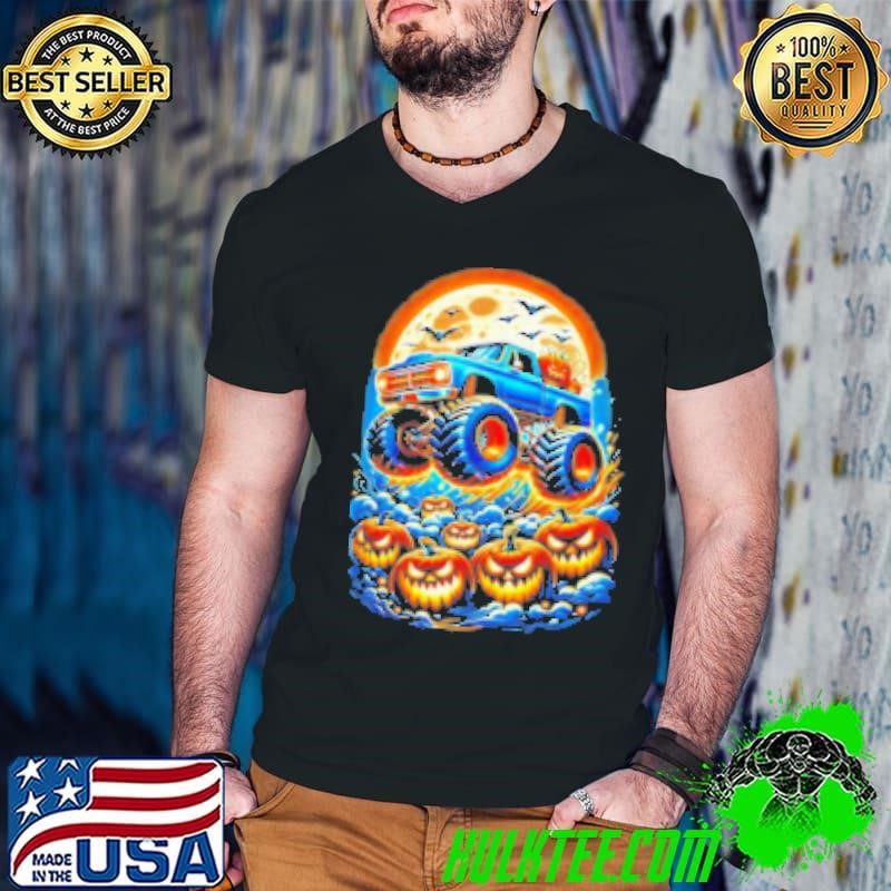 Halloween Monster Truck Jack O Lantern Boy Trick Treat Shirt