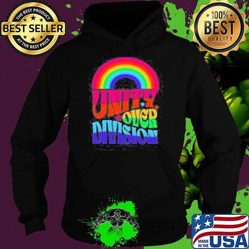Harris Walz 2024 Unity Over Division Rainbow Hoodie