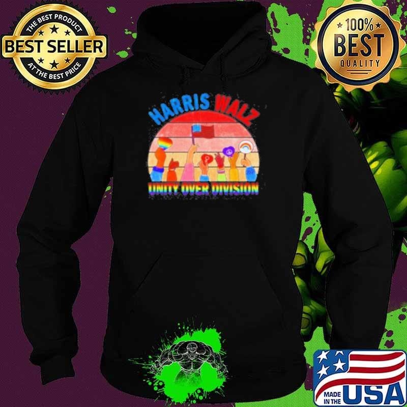Harris Walz Unity Over Division LGBT Hoodie