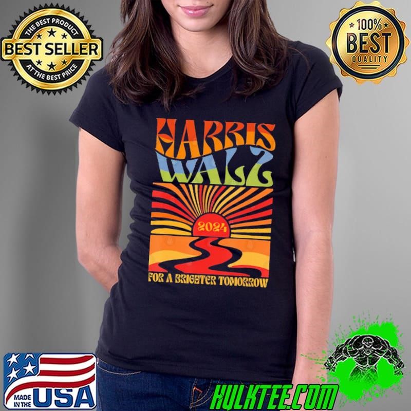 Harris waltz 2024 For A Brighter Tomorrow Boho T-Shirt
