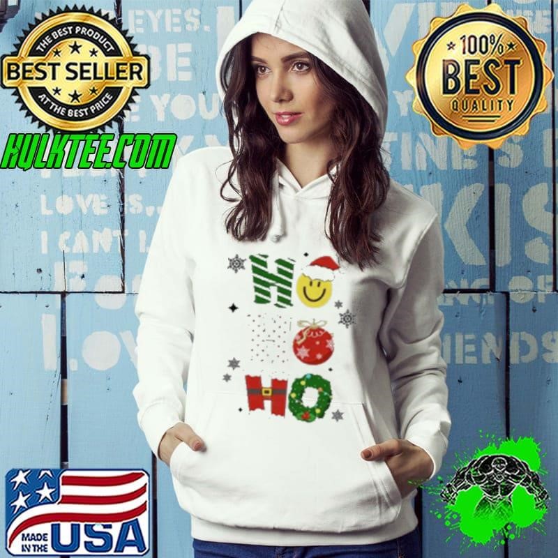Ho Ho Ho Santa Claus Is Coming Christmas Wreath Teacher Shirt