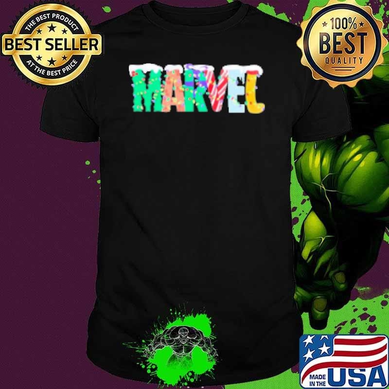 Holiday Marvel Logo Christmas Light Shirt