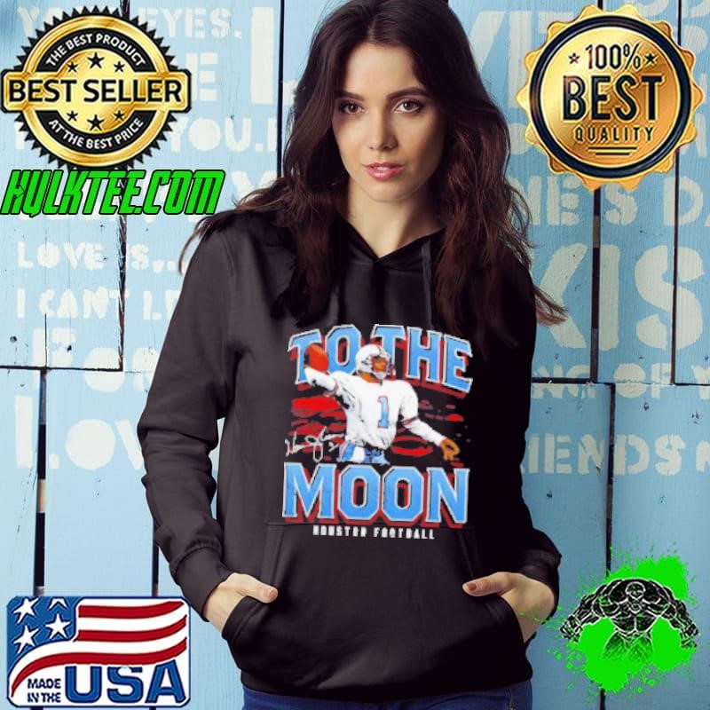 Houston Oilers Warren Moon to the Moon signature Hoodie