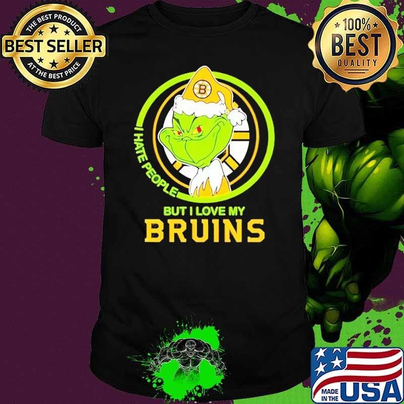 I hate people but i love my bruins grinch xmas Unisex