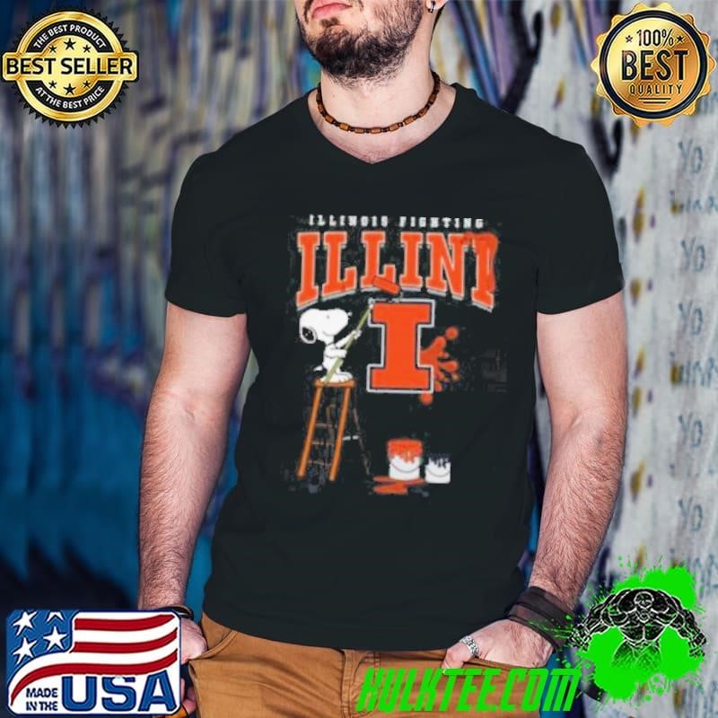 Illinois Fighting Illini Snoopy Painting Shirt