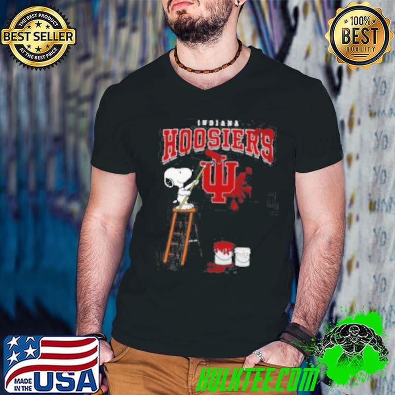 Indiana Hoosiers Snoopy Painting Guys V Neck