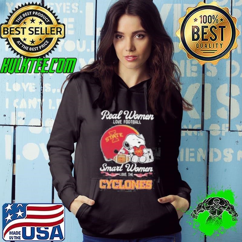 Iowa State Cyclones x Snoopy Real Women Love Football Smart Women Helmet 2024 Hoodie