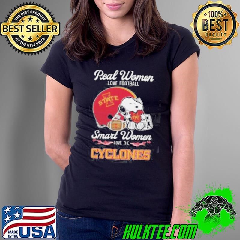 Iowa State Cyclones x Snoopy Real Women Love Football Smart Women Helmet 2024 Ladies Tee Iowa State Cyclones x Snoopy Real Women Love Football Smart Women Helmet 2024 Ladies Tee