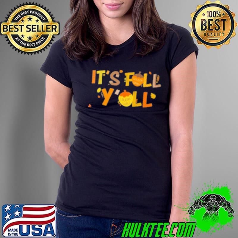It's Fall Y'all Maple Leaf Teacher Shirt