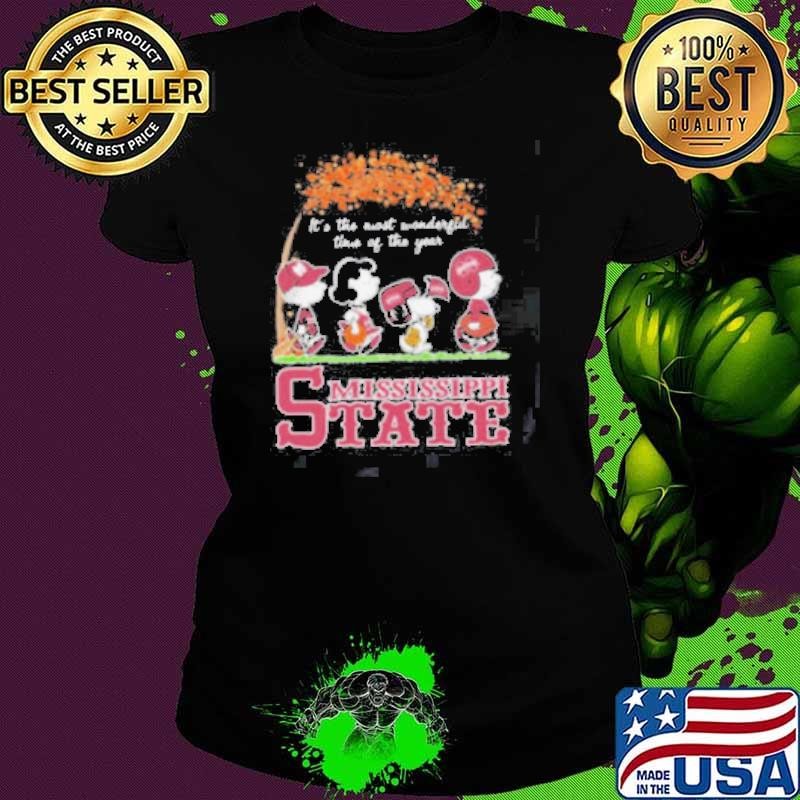 It’s The Most Wonderful Time Of The Year Peanuts Characters X MSU Bulldogs 2024 Shirt
