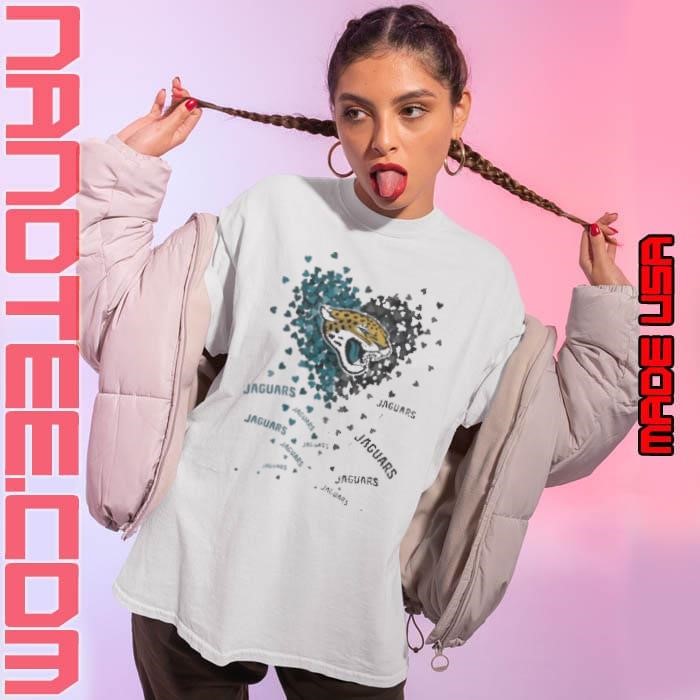 Jacksonville Jaguars Heart Ladies tee