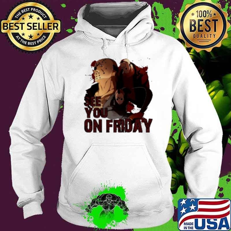 Jason See You On Friday Jason Halloween Horror Cartoon Hoodie